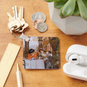 A Luncheon (Le Dejeuner) by James Tissot Keychain