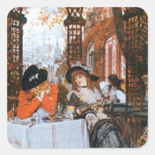 A Luncheon Romance Square Sticker