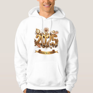 A luxurious and festive New Year 2025 design Hoodie