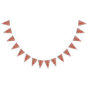 A luxurious Indian wedding dress showcasing a deta Bunting Flags