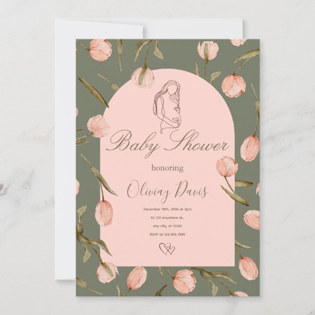 A luxurious invitation with a chic boho touch (Devant)