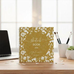 A luxurious, regal gold sketchbook! notebook