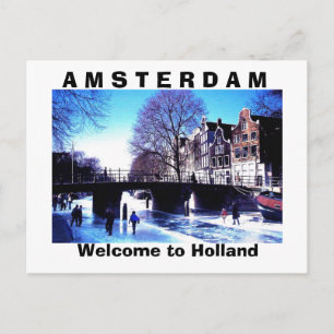 A M S T E R D A M , Welcome to Holland Postcard
