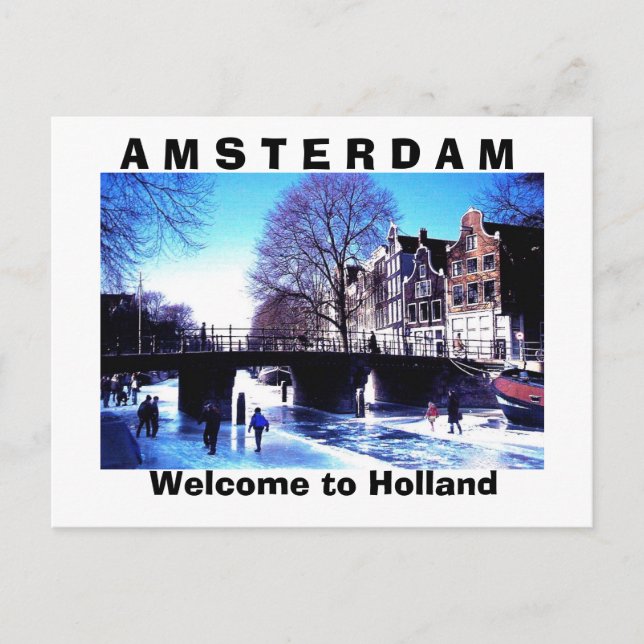 A M S T E R D A M , Welcome to Holland Postcard (Front)
