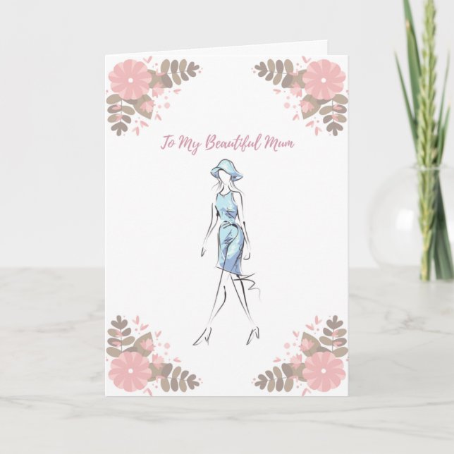 À ma belle maman, carte d'anniversaire (Devant)