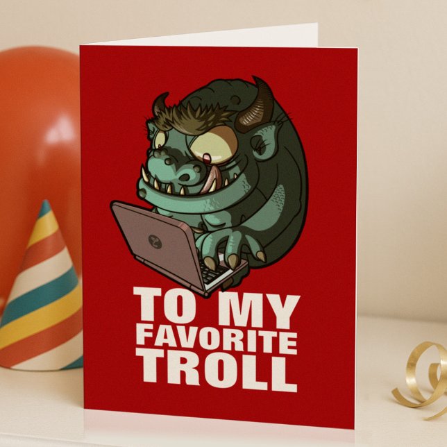 À ma carte caricature préférée Trolling Ordinateur (Créateur téléchargé)