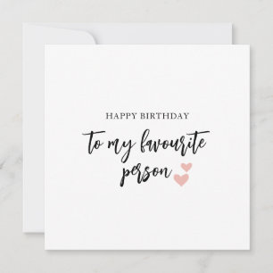 À ma carte d'anniversaire de la personne préférée