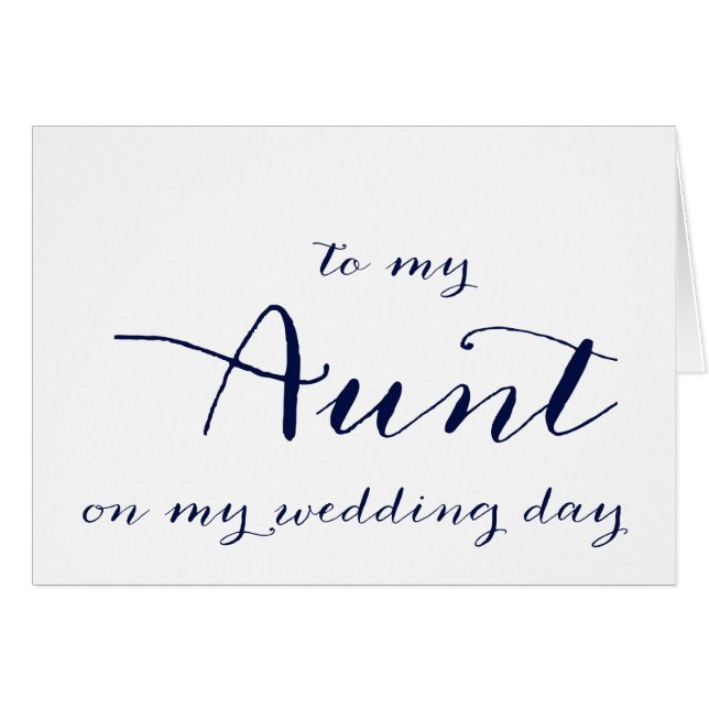À ma carte de jour du mariage de tante On My (Devant horizontal)