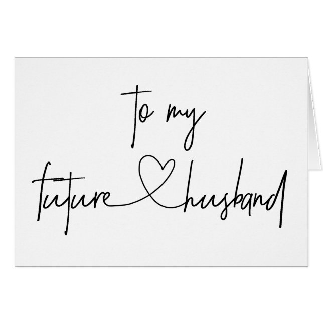 À ma carte de mariage de futur mari (Devant horizontal)