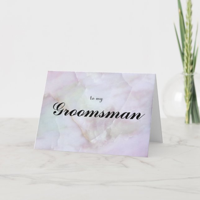 à ma carte Groomsman (Devant)