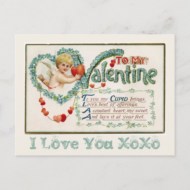 À ma carte postale de coutume de cupidon de (Devant)
