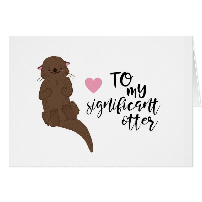 À ma loutre significative - Punny couple la carte (Devant horizontal)