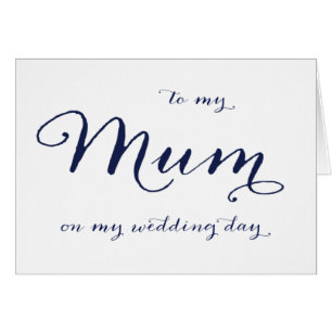 À ma maman sur ma carte de jour du mariage