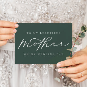 À Ma Mère Sur Ma Carte Mariage Emerald Blank