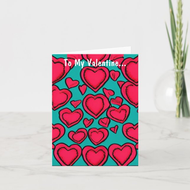 À ma Saint Valentin... Carte de vacances (Devant)