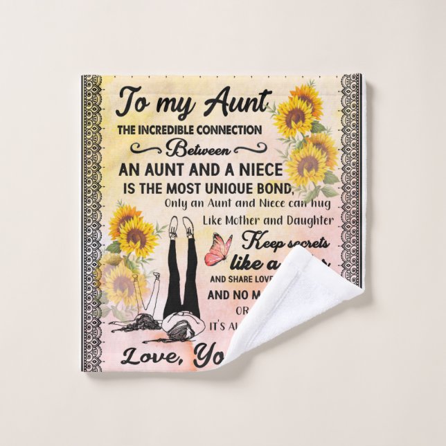 À Ma Tante De Niece Sunflower Lover Cadeau (Gant de toilette)
