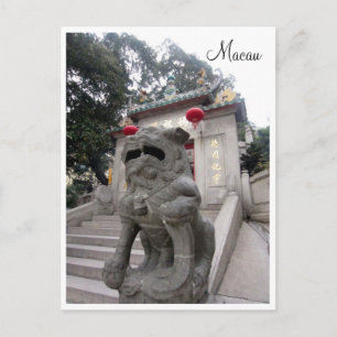 a-ma temple statue postcard