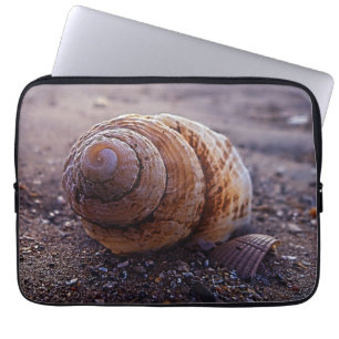 A Macro View Of A Spiral Shell Laptop Sleeve
