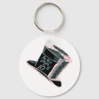 A Mad Hatter Hat in Black with Pink Tint