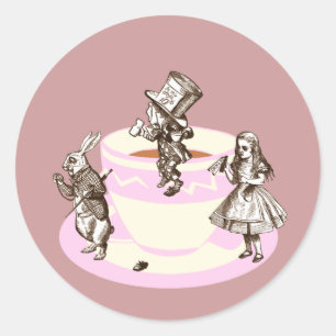 A Mad Tea Party Classic Round Sticker