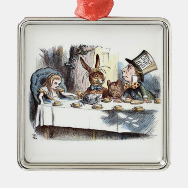 A Mad Tea Party Pastels Metal Ornament (Front)