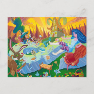 "A mad tea-party" Postcard