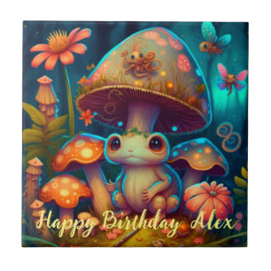 A magic frog in a magic forest  tile