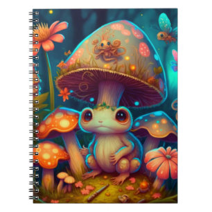A magic mushroom frog notebook