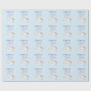 A Magical Birthday with a Unicorn Wrapping Paper