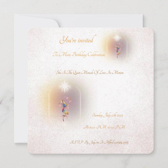 A magical celebration mom’s birthday invitation (Front)