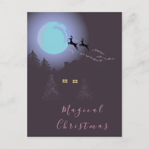 A Magical Christmas Night Holiday Postcard