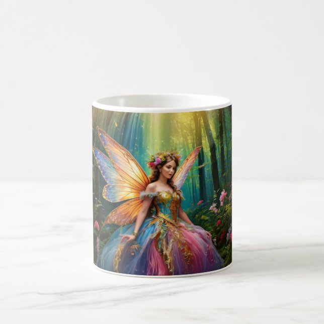 A magical fairy in an enchanted forest  coffee mug (Center)