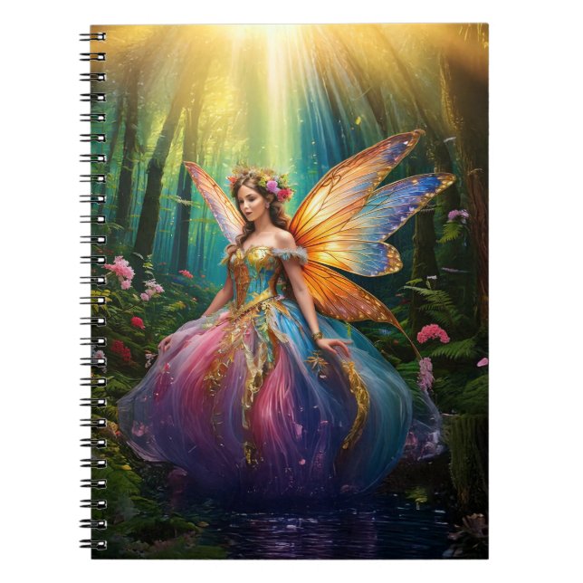 A magical fairy in an enchanted forest notebook (Front)