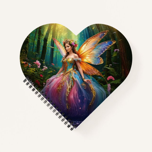 A magical fairy in an enchanted forest notebook (Front)