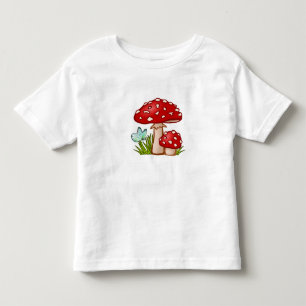 A Magical Mushroom Pattern Toddler T-shirt