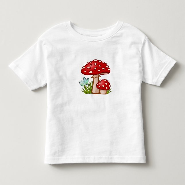 A Magical Mushroom Pattern Toddler T-shirt (Front)