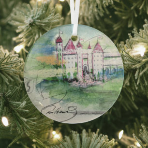 A Magical Place ... by Hevener Glass Ornament