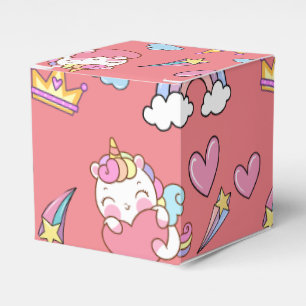 A Magical Rainbow Unicorn Happy Birthday Party Favor Box