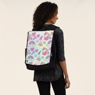A Magical Rainbow Unicorn Pattern  Birthday Party Backpack