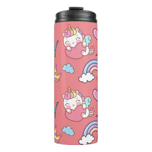 A Magical Rainbow Unicorn Pattern Birthday Party Thermal Tumbler