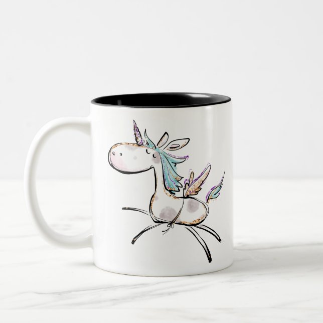 A Magical Unicorn Two-Tone Coffee Mug (Left)