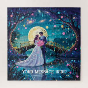 A magical wedding couple by moonlight jigsaw puzzle