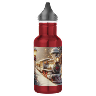 A Magical Winter Wonderland Christmas Train 532 Ml Water Bottle
