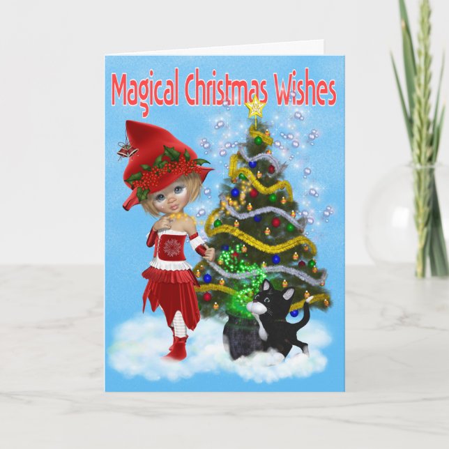 A Magical Witch`s Christmas. christmas card (Front)
