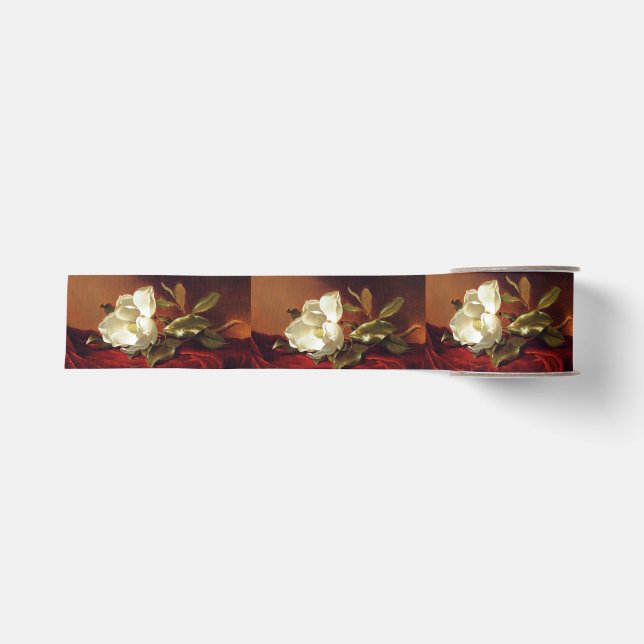 A Magnolia on Red Velvet, Grosgrain Ribbon (Front)