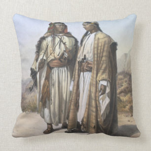 A Mahazi and a Soualeh Bedouin, illustration from Throw Pillow