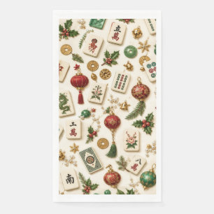 A Mahjong Christmas Napkin