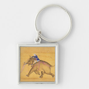 A Mahout riding an Elephant, from the Large Clive Keychain