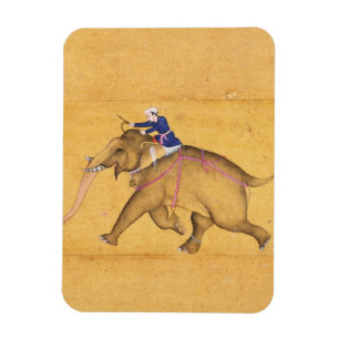 A Mahout riding an Elephant, from the Large Clive Magnet