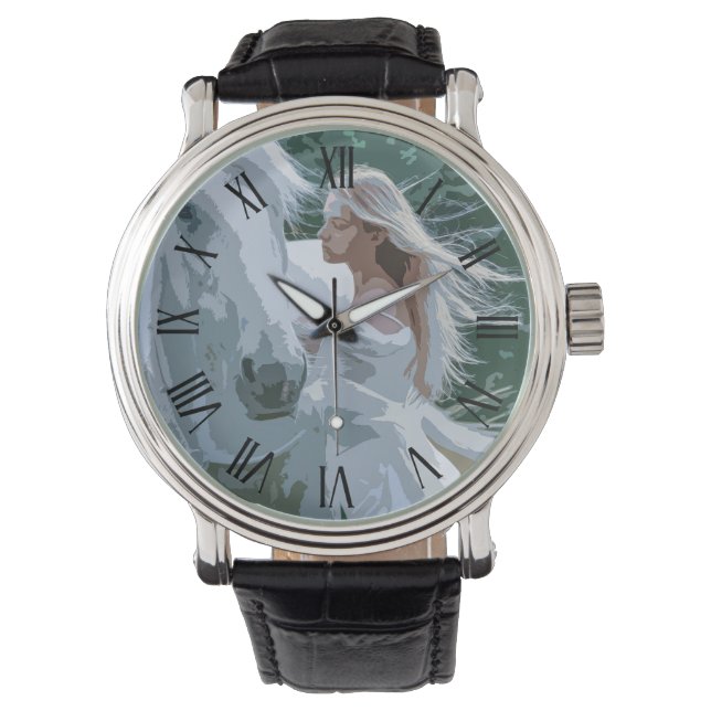 A Maiden and a White Horse | Men's Watch (Front)